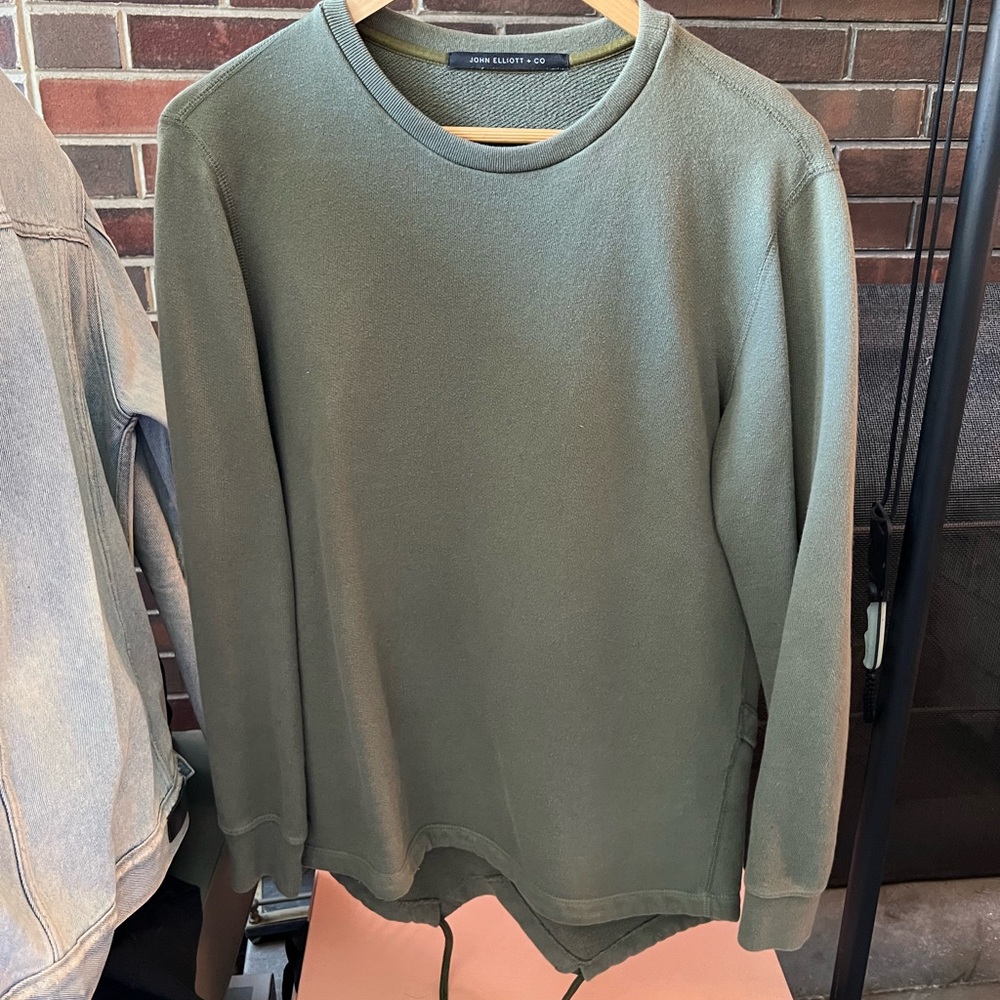 John Elliott Fishtail Crewneck Sweatshirt